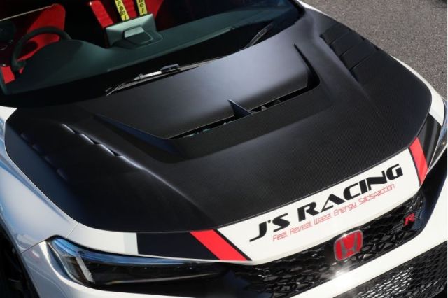 J's Racing Phantom Dry Carbon Bonnet - Civic FL5